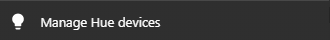 Philips Hue Manage Devices Button